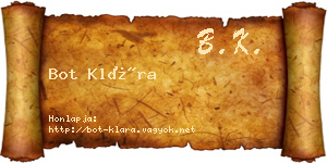 Bot Klára névjegykártya